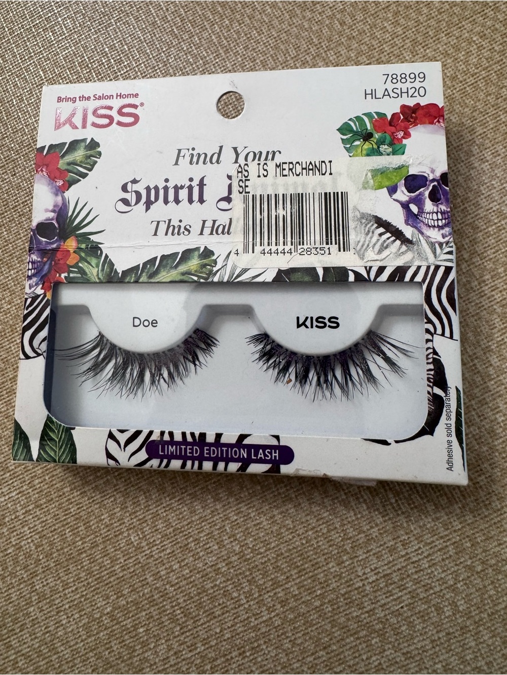 KISS Doe Limited Edition Black False Eyelashes , Halloween Costume